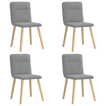 vidaXL Chaises de salle à manger 4 pcs Tissu Gris clair