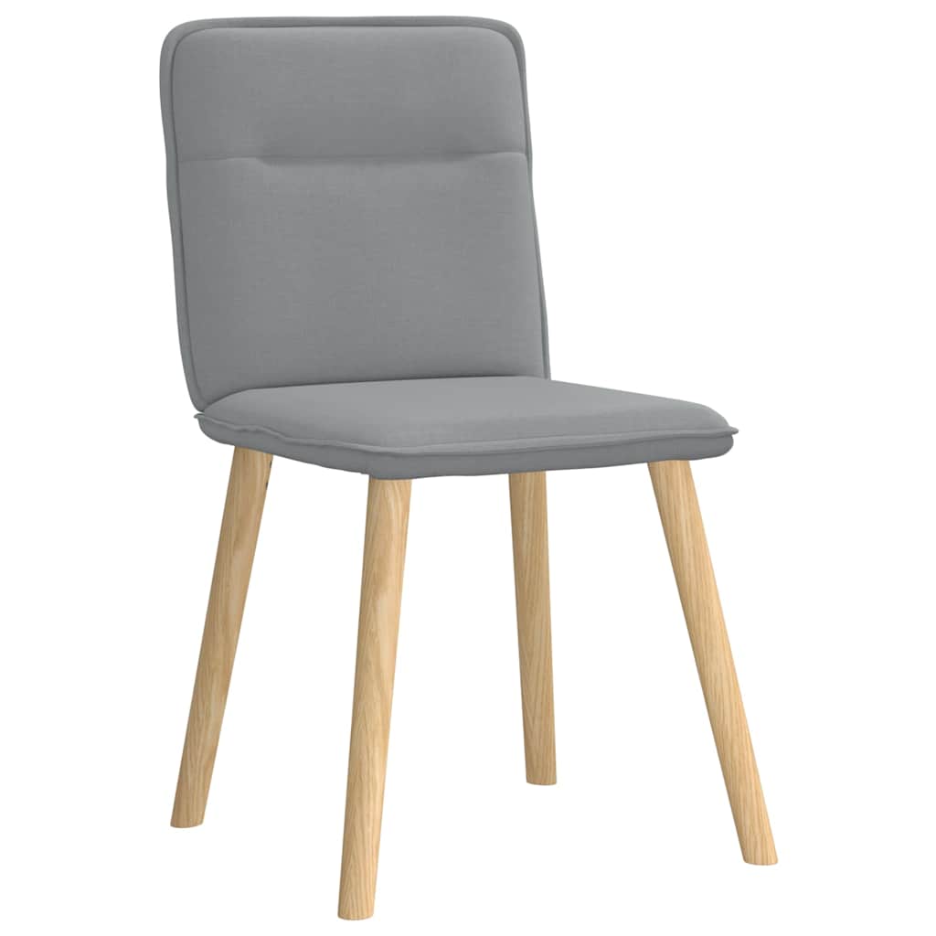 vidaXL Chaises de salle à manger 4 pcs Tissu Gris clair