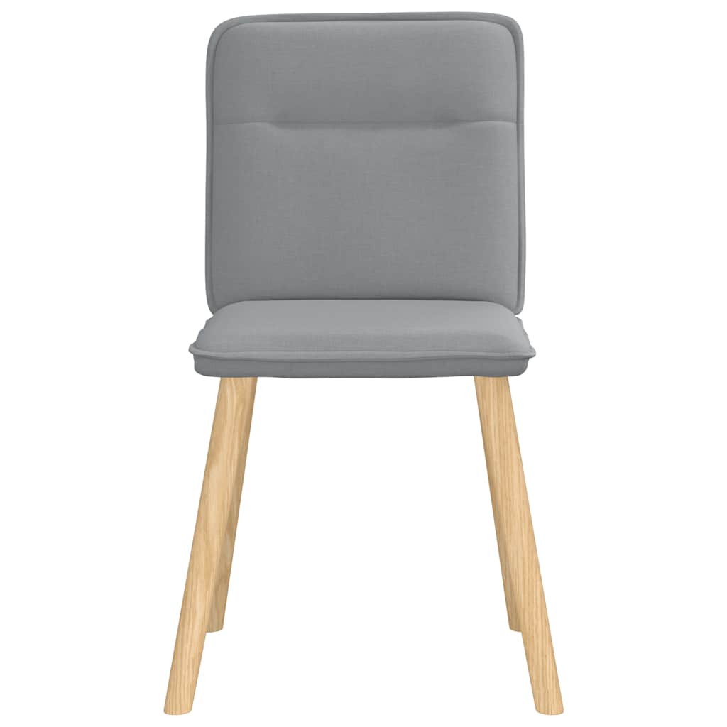 vidaXL Chaises de salle à manger 4 pcs Tissu Gris clair