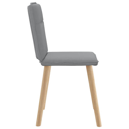 vidaXL Chaises de salle à manger 4 pcs Tissu Gris clair