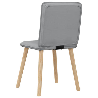 vidaXL Chaises de salle à manger 4 pcs Tissu Gris clair