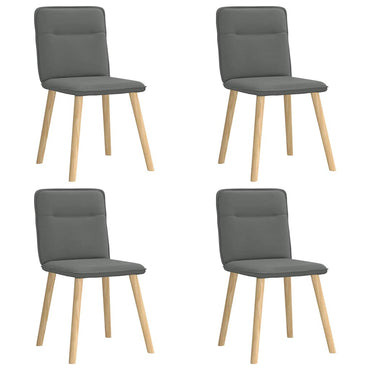 vidaXL Chaises de salle à manger 4 pcs Gris foncé Tissu