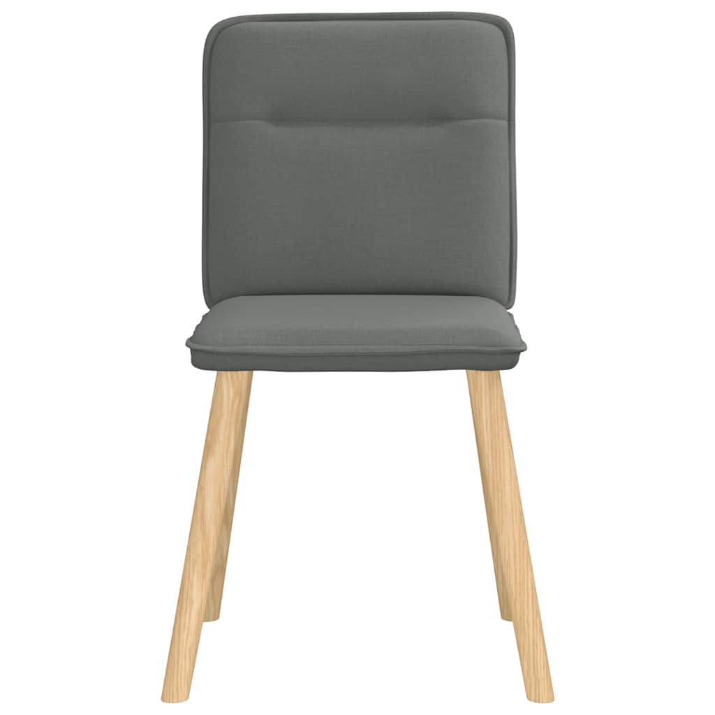 vidaXL Chaises de salle à manger 4 pcs Gris foncé Tissu