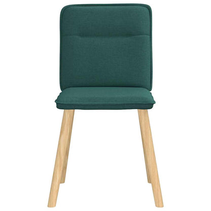 vidaXL Chaises de salle à manger 4 pcs Tissu vert foncé