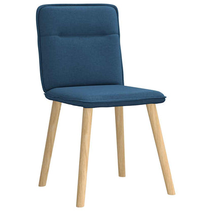 vidaXL Chaises de salle à manger 4 pcs Bleu tissu