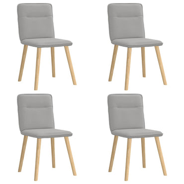 vidaXL Esszimmerstühle 4 Stk. Wolkengrau Stoff