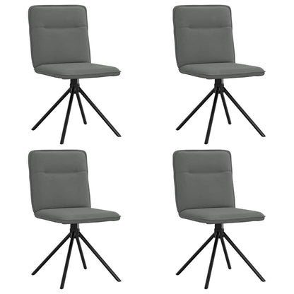 vidaXL Chaises de salle à manger 4 pcs Gris foncé Tissu
