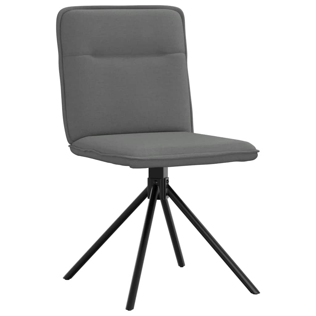 vidaXL Chaises de salle à manger 4 pcs Gris foncé Tissu