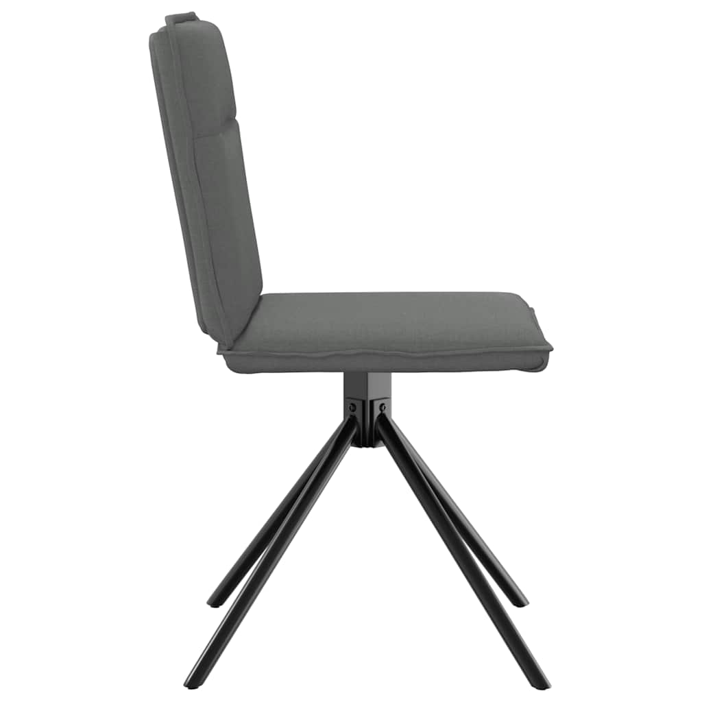 vidaXL Chaises de salle à manger 4 pcs Gris foncé Tissu