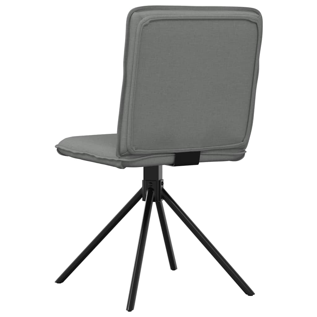vidaXL Chaises de salle à manger 4 pcs Gris foncé Tissu
