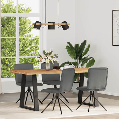 vidaXL Chaises de salle à manger 4 pcs Gris foncé Tissu