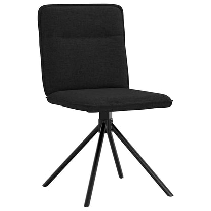 vidaXL Chaises de salle à manger 4 pcs Tissu noir