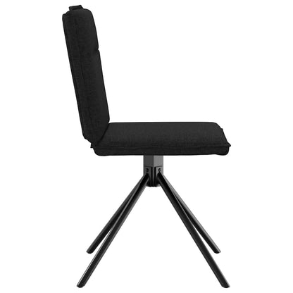 vidaXL Chaises de salle à manger 4 pcs Tissu noir