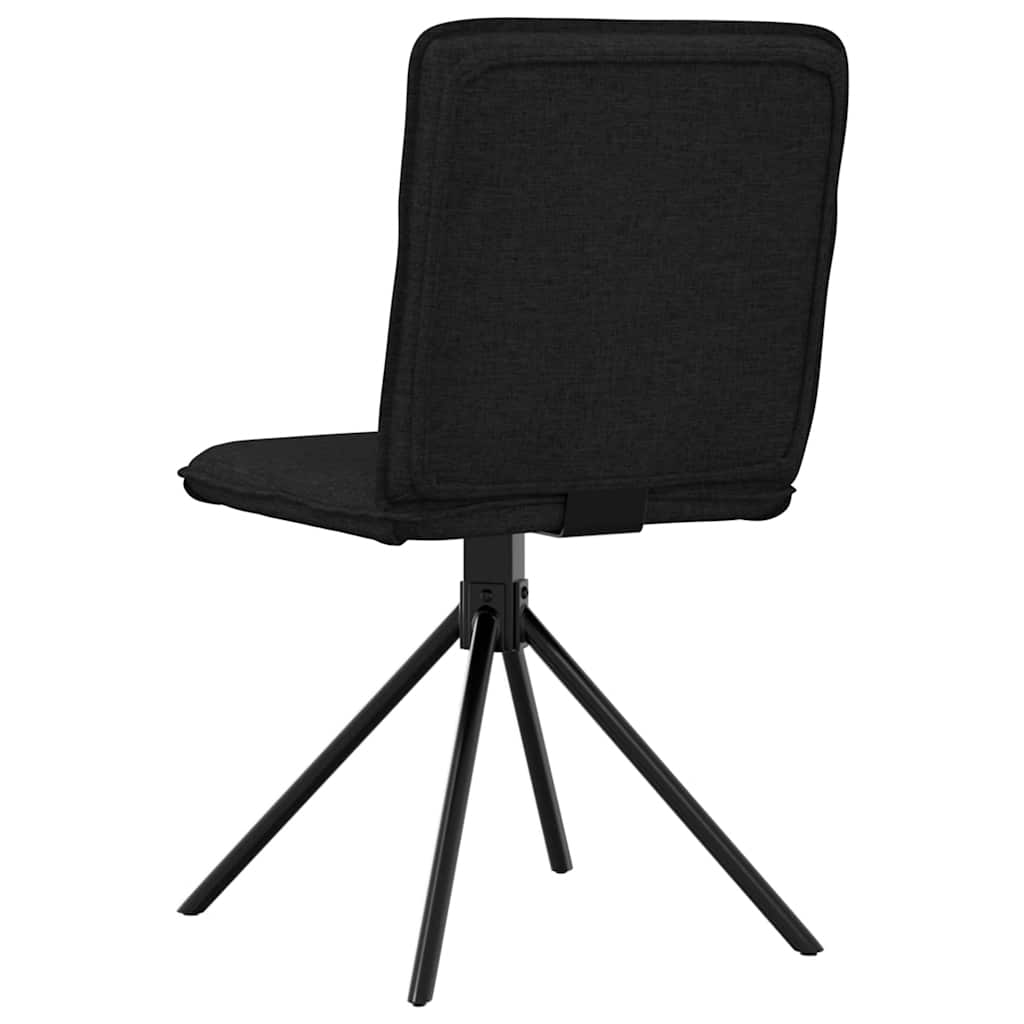 vidaXL Chaises de salle à manger 4 pcs Tissu noir