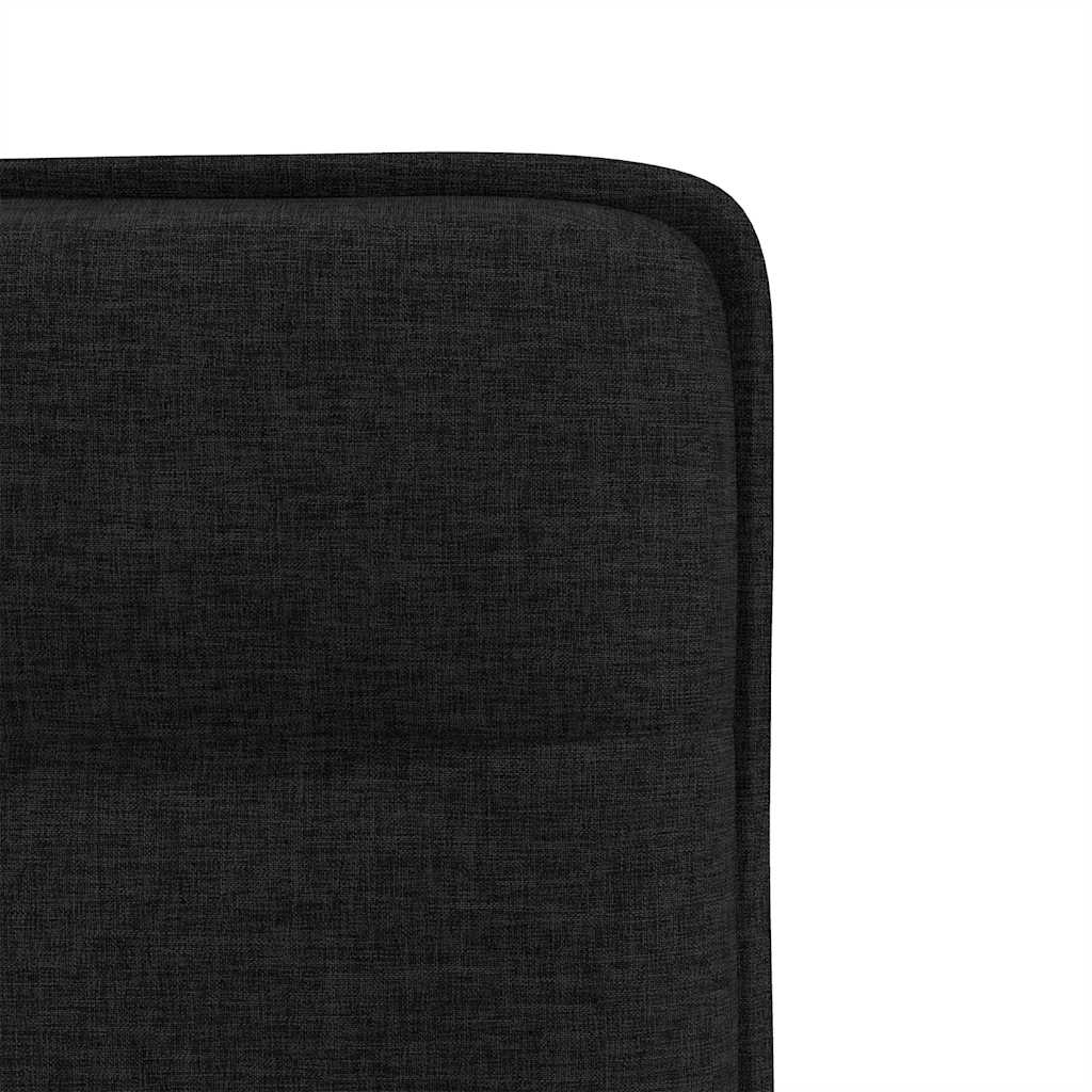 vidaXL Chaises de salle à manger 4 pcs Tissu noir