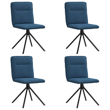 vidaXL Chaises de salle à manger 4 pcs Bleu tissu