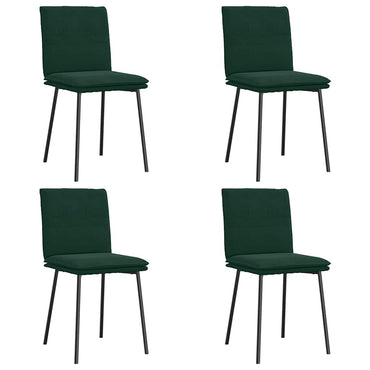 vidaXL Esszimmerstühle 4 Stk. Dunkelgrün Samt