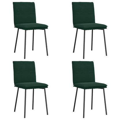 vidaXL Esszimmerstühle 4 Stk. Dunkelgrün Samt