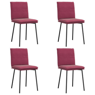 vidaXL Esszimmerstühle 4 Stk. Weinrot Samt