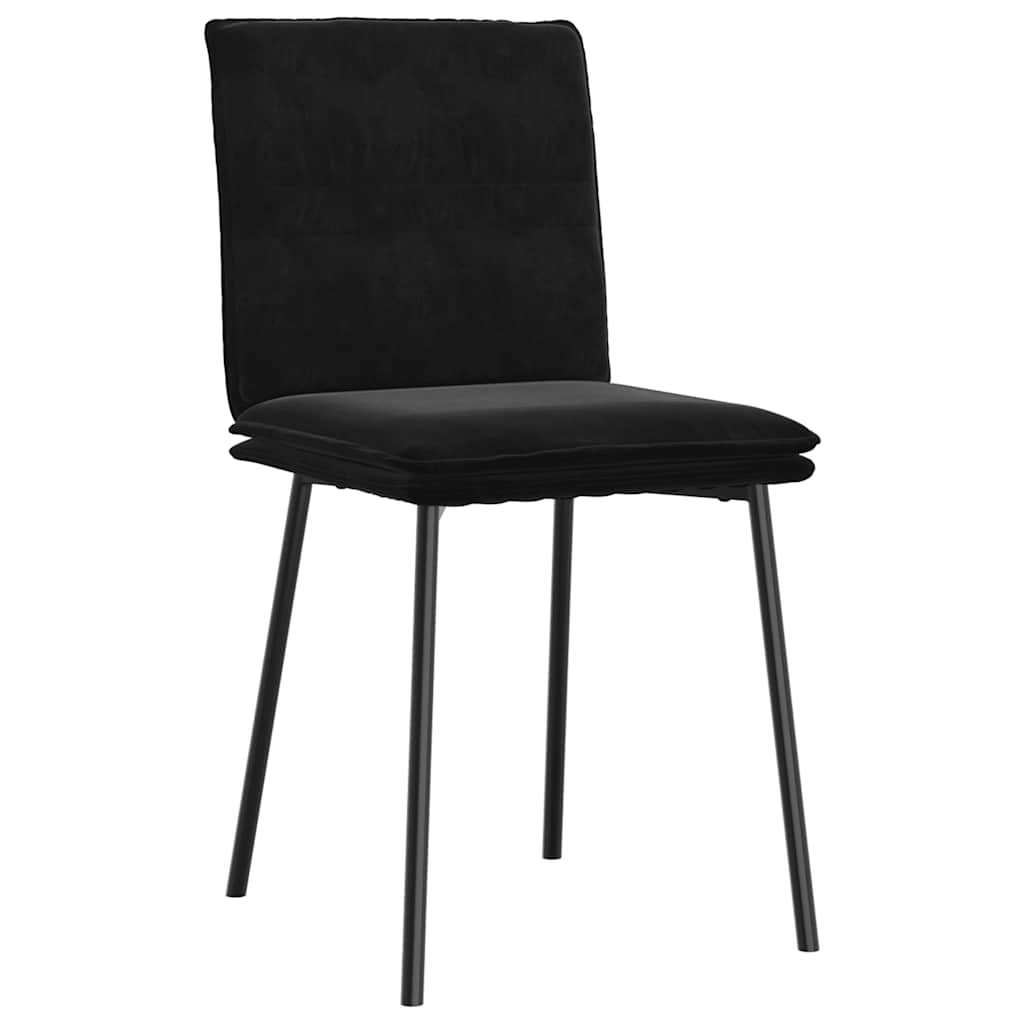 vidaXL Esszimmerstühle 4 Stk. Schwarz Samt