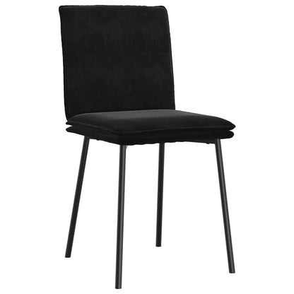 vidaXL Esszimmerstühle 4 Stk. Schwarz Samt