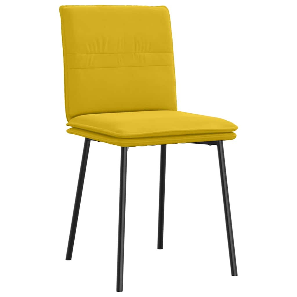 vidaXL Esszimmerstühle 4 Stk. Gelb Samt