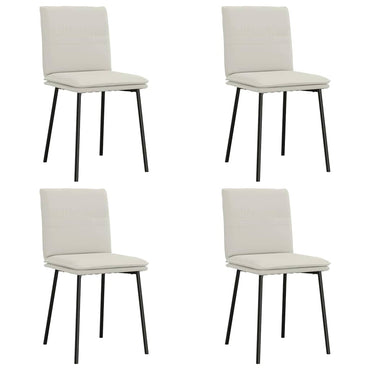 vidaXL Esszimmerstühle 4 Stk. Creme Samt