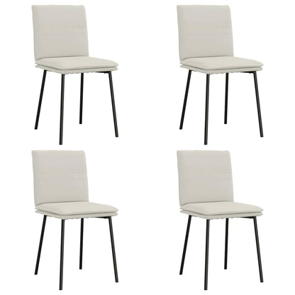vidaXL Esszimmerstühle 4 Stk. Creme Samt