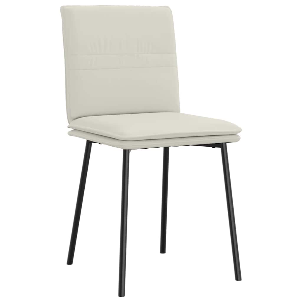 vidaXL Esszimmerstühle 4 Stk. Creme Samt