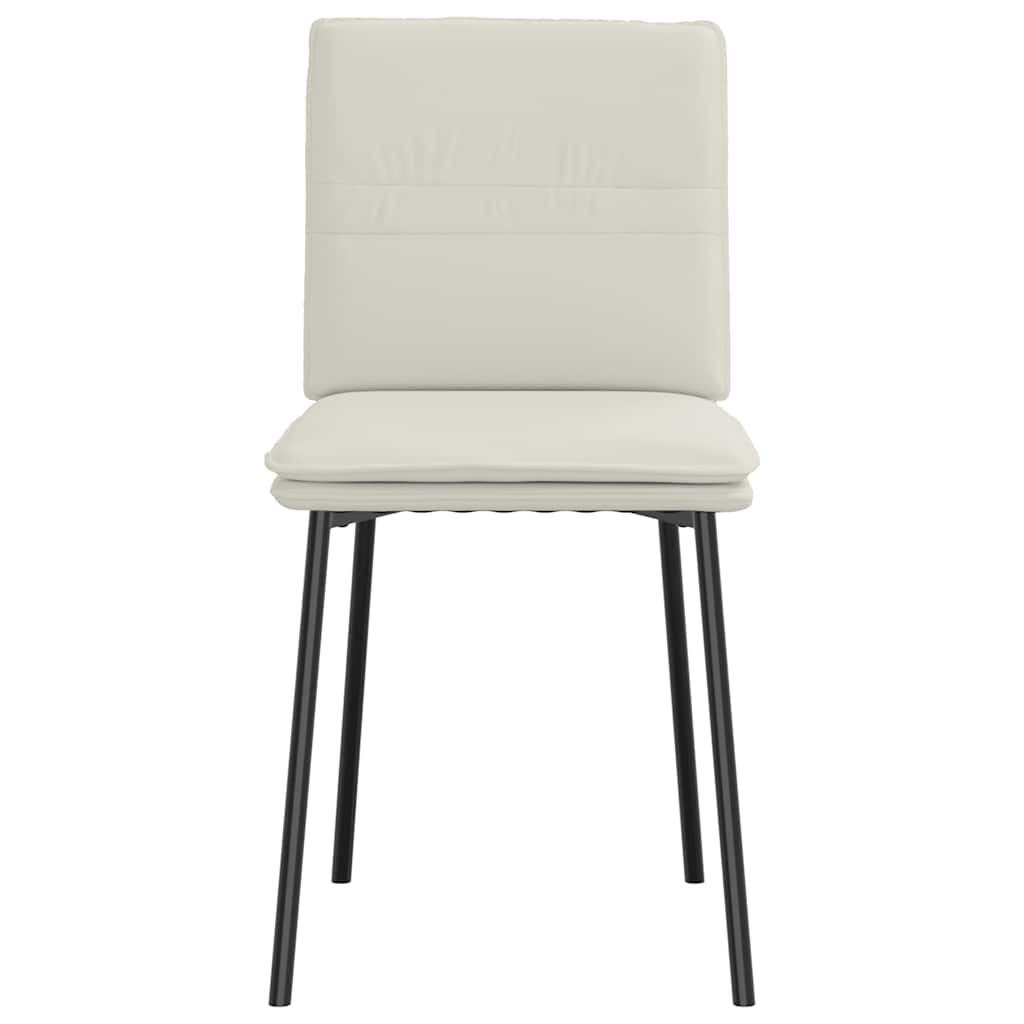 vidaXL Esszimmerstühle 4 Stk. Creme Samt