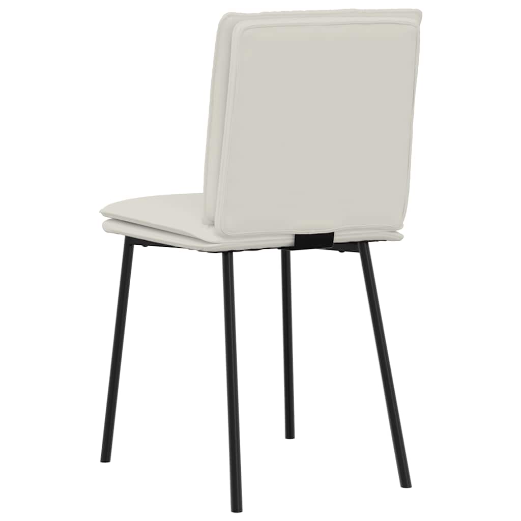 vidaXL Esszimmerstühle 4 Stk. Creme Samt