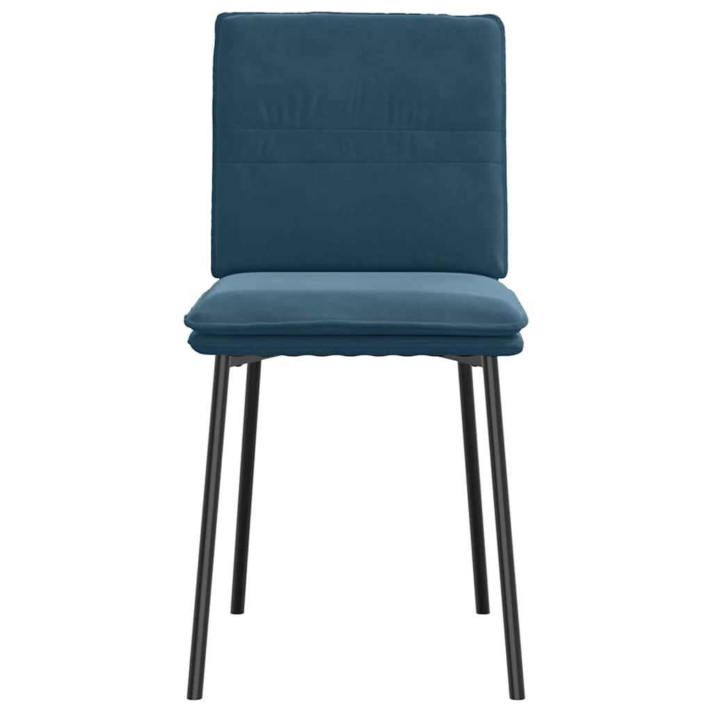 vidaXL Chaises de salle à manger 4 pcs Velours bleu