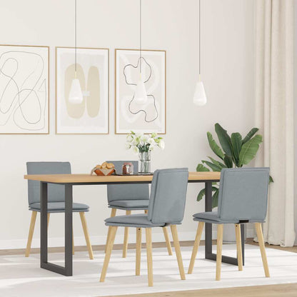 vidaXL Esszimmerstühle 4 Stk. Hellgrau Stoff