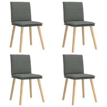 vidaXL Chaises de salle à manger 4 pcs Gris foncé Tissu