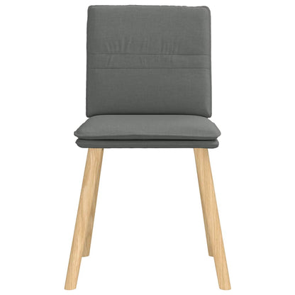 vidaXL Chaises de salle à manger 4 pcs Gris foncé Tissu