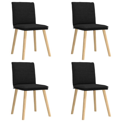 vidaXL Esszimmerstühle 4 Stk. Schwarz Stoff