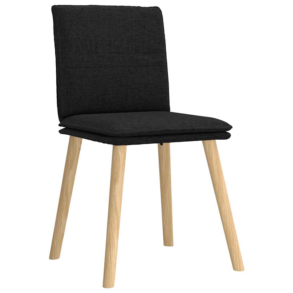 vidaXL Esszimmerstühle 4 Stk. Schwarz Stoff