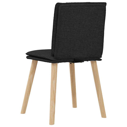 vidaXL Esszimmerstühle 4 Stk. Schwarz Stoff
