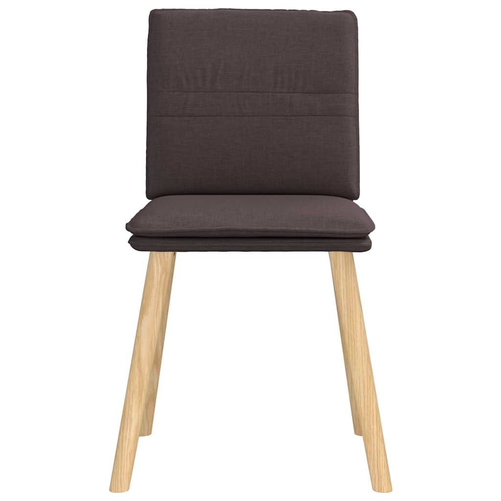 vidaXL Esszimmerstühle 4 Stk. Dunkelbraun Stoff