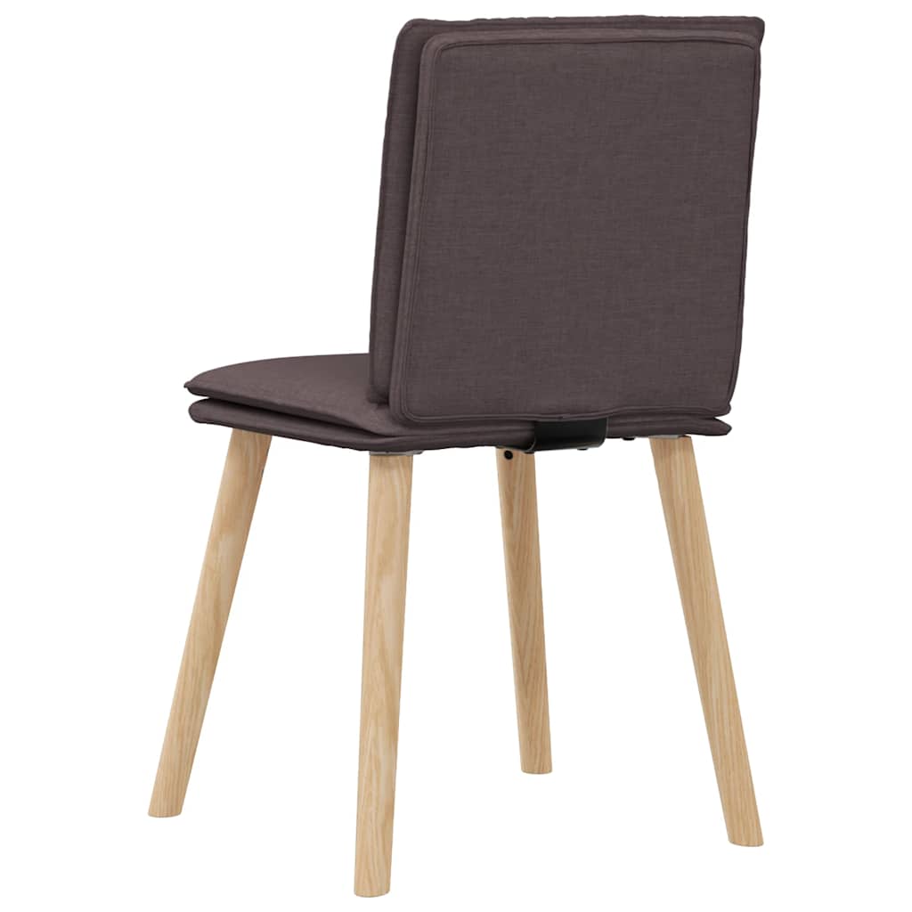 vidaXL Esszimmerstühle 4 Stk. Dunkelbraun Stoff