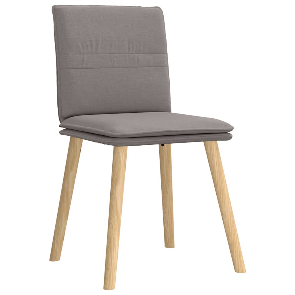 vidaXL Chaises de salle à manger 4 pcs Taupe Tissu