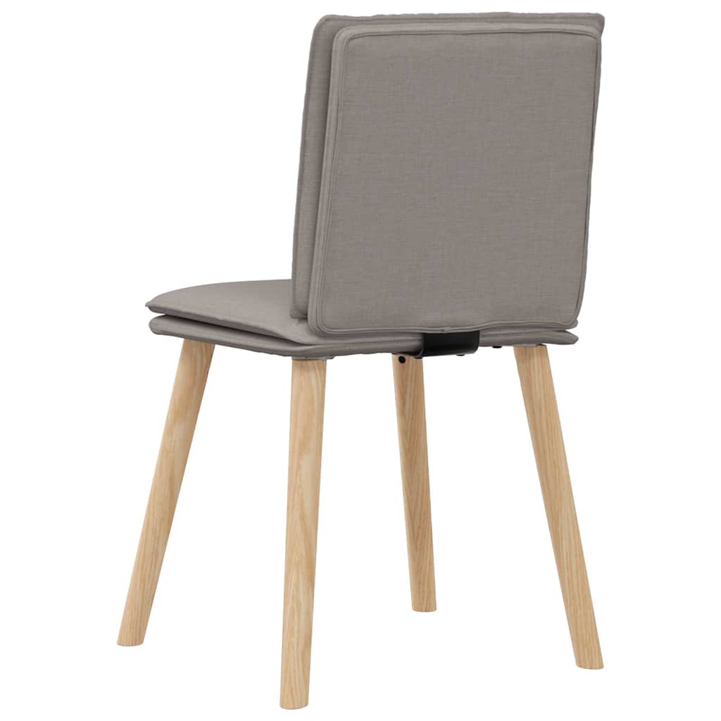 vidaXL Chaises de salle à manger 4 pcs Taupe Tissu