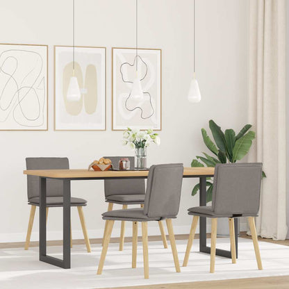 vidaXL Chaises de salle à manger 4 pcs Taupe Tissu
