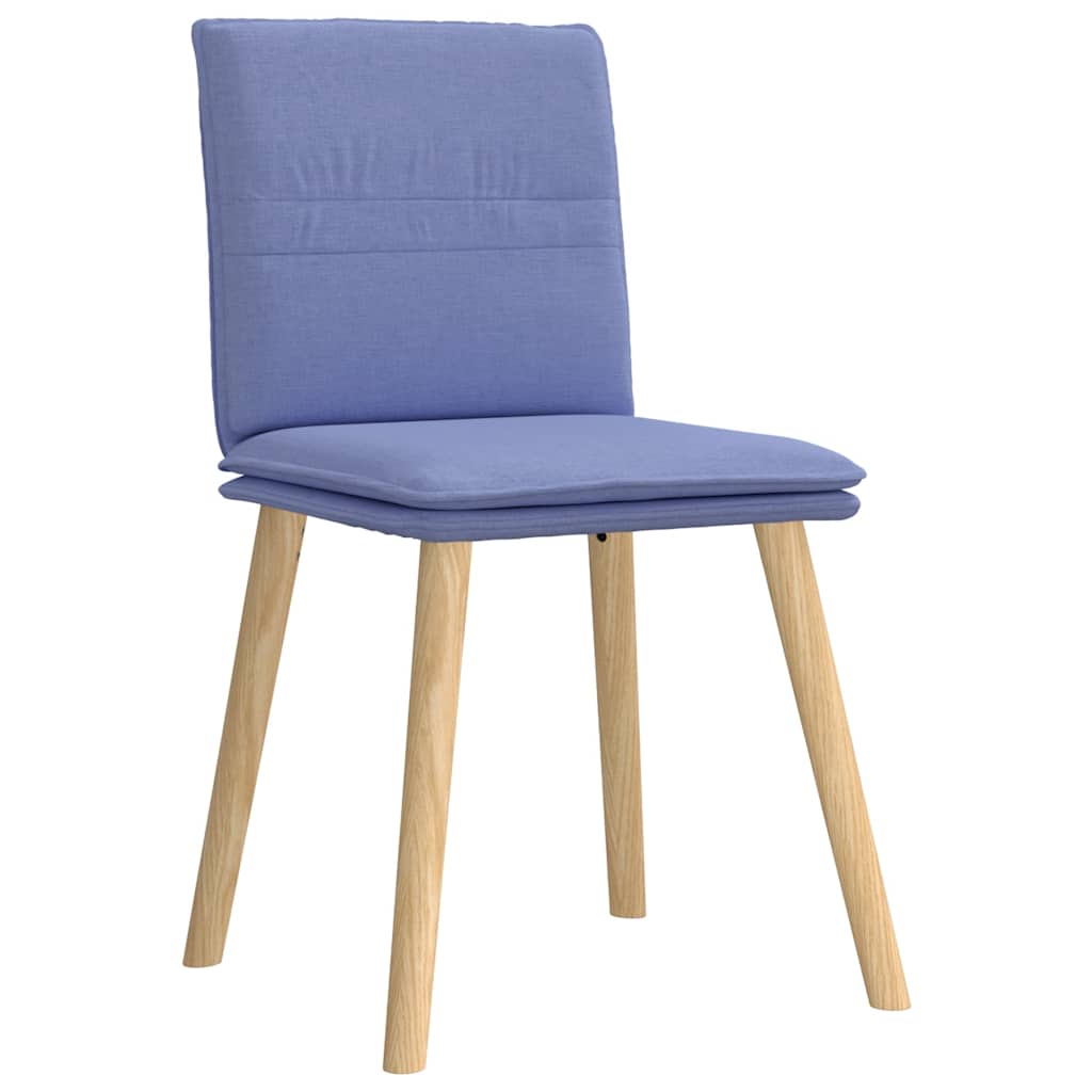 vidaXL Esszimmerstühle 4 Stk. Jeansblau Stoff
