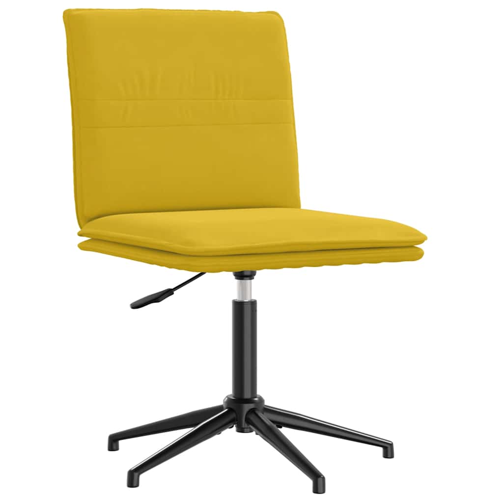 vidaXL Chaises de salle à manger 2 pcs Jaune Velours
