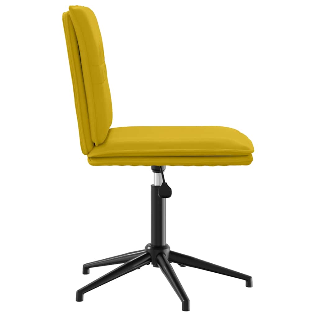 vidaXL Chaises de salle à manger 2 pcs Jaune Velours