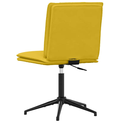 vidaXL Chaises de salle à manger 2 pcs Jaune Velours