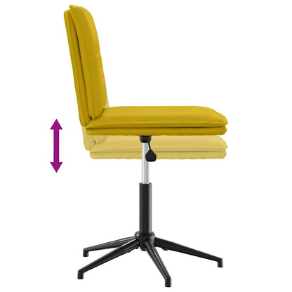 vidaXL Chaises de salle à manger 2 pcs Jaune Velours