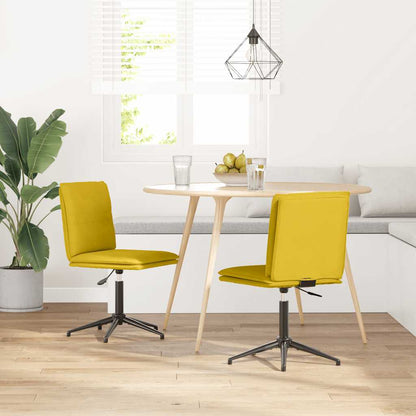 vidaXL Chaises de salle à manger 2 pcs Jaune Velours