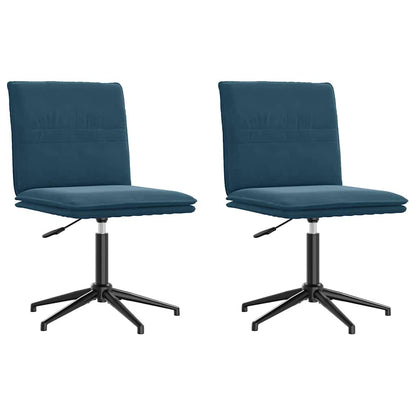 vidaXL Chaises de salle à manger 2 pcs Velours bleu